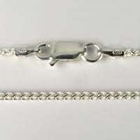 Sterling silver WHEAT LINK ladies neck chain 50cm (1.3mm / 35 gauge)