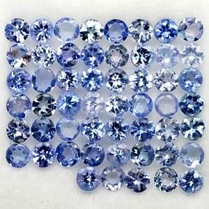 Natural TANZANITE 2.9mm round facets (Africa) - 53 pieces available
