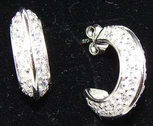 Sterling silver earrings - CREATED DIAMONDS