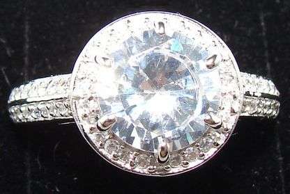 Simulated DIAMOND dress ring set in Sterling Silver