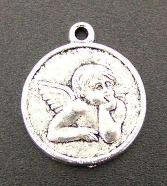 CHARM - Metal / nickel ANGEL coin / disc - sold individually
