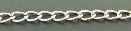 CHAIN single link oval 5x3mm NICKEL - sold per 1m length