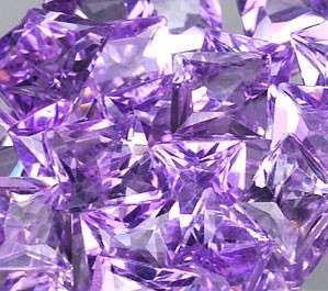 Natural AMETHYST 4mm square princess facets (Brazil) - 4 pieces available