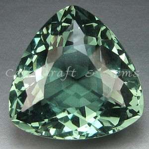 LUNCHTIME MADNESS! 15.65 cts Natural PRASIOLITE / GREEN AMETHYST trillion facet (Uruguay)