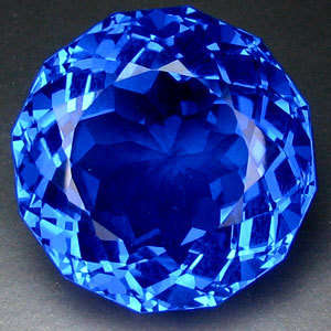 LUNCHTIME MADNESS! 15.70 cts 16.5mm Natural TANZANITE BLUE QUARTZ fancy round facet (Brazil)