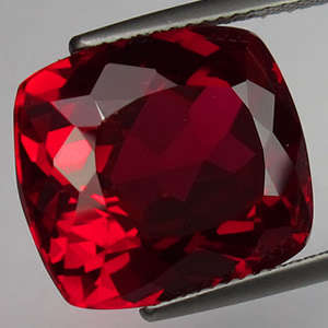 JULY SALE ** 22.15 cts Natural Blood Red RUBY cushion facet (Madagascar)