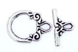 Fancy TOGGLE clasp (nickel) - sold per set