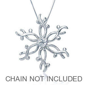 Sterling silver pendant - WHITE TOPAZ