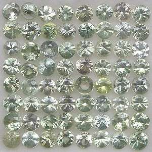 GREEN SAPPHIRE 2.5mm round facets (Africa) - 71 pieces available