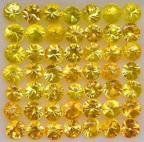YELLOW SAPPHIRE 2.5mm round facets (Africa) - 4 pieces available