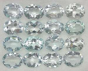 AQUAMARINE oval facets (Santa Maria, Brazil) - 12 pieces available