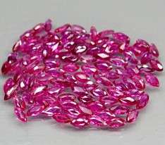 RUBY 3mm x 1.5mm marquise facets (Thailand) - 39 pieces available