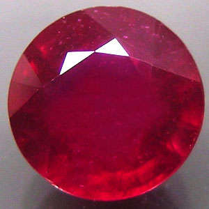 So STUNNING! 2.49 cts 7.5mm Natural Pigeon Blood Red RUBY round facet (Africa) - value $6028!