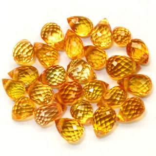 SAPPHIRE drilled briolette facets (Africa) - 12 pieces available