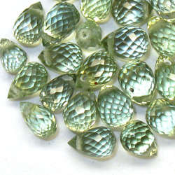 JULY SALE ** 6.65cts Natural SAPPHIRE drilled briolette facets (Africa) - 27 pieces available