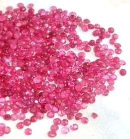 RUBY 1.5mm round accent facets (Thailand) - 10 piece SET