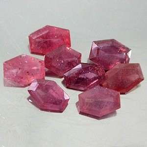 RUBY fancy long hexagon facets (Madagascar) - 5 pieces available