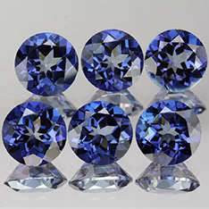 BLUE PASSION TOPAZ 4mm round facets (Africa) - 9 pieces available