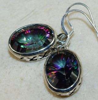 Sterling silver earrings - MYSTIC TOPAZ