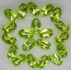 PERIDOT 5mm x 3mm oval facets (Burma) - 14 pieces available