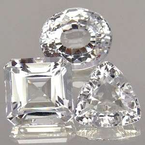 SET - 54.82cts 3 pieces CLEAR CRYSTAL QUARTZ mixed facets (Africa)