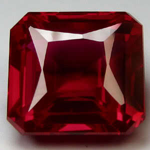 Gorgeous! 27.80 cts Natural RUBY square facet (Madagascar)