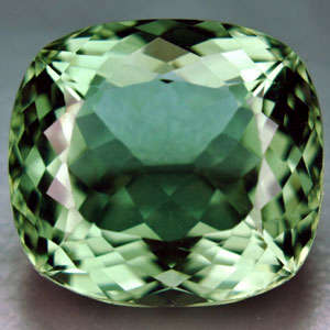 Magnificent gem! 19.70 cts Natural PRASIOLITE / GREEN AMETHYST cushion facet (Uruguay)