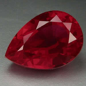 13.15 cts RUBY pear facet (Madagascar)