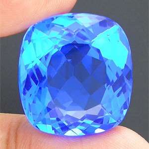 PRICE REDUCED! 31.89 cts TANZANITE BLUE QUARTZ cushion facet (Brazil)