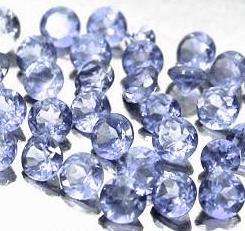 10 piece SET! 0.69 cts 2.6mm to 2.8mm Natural TANZANITE round facets (Tanzania, Africa)