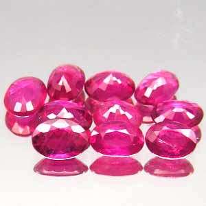 RUBY oval facets (Mozambique, Africa) - sold individually