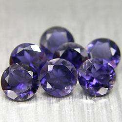 3.25 cts IOLITE (Water Sapphire) round facets (India) - 19 pieces available