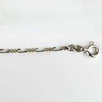 Sterling silver FIGARO LINK ladies neck chain 50cm