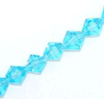 6mm Turquoise FIRE POLISHED BICONE BEADS - sold per bead