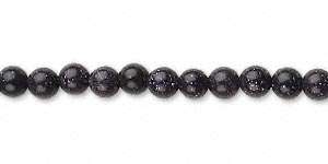 SALE ** BLUE GOLDSTONE 4mm round beads