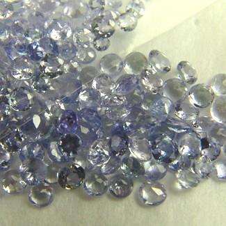 TANZANITE rounds - 0.02cts to 0.05 cts each avg