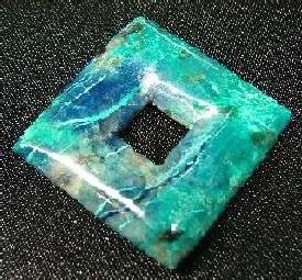 Polished CHRYSOCOLLA square donuts