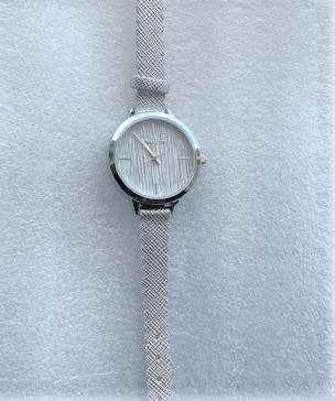 Tomato T533166 Silver Brushed Lines Dial Finished With A Fine Metallic Silver Vegan Leather (NEW)