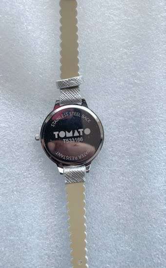 Tomato T533166 Silver Brushed Lines Dial Finished With A Fine Metallic Silver Vegan Leather (NEW)