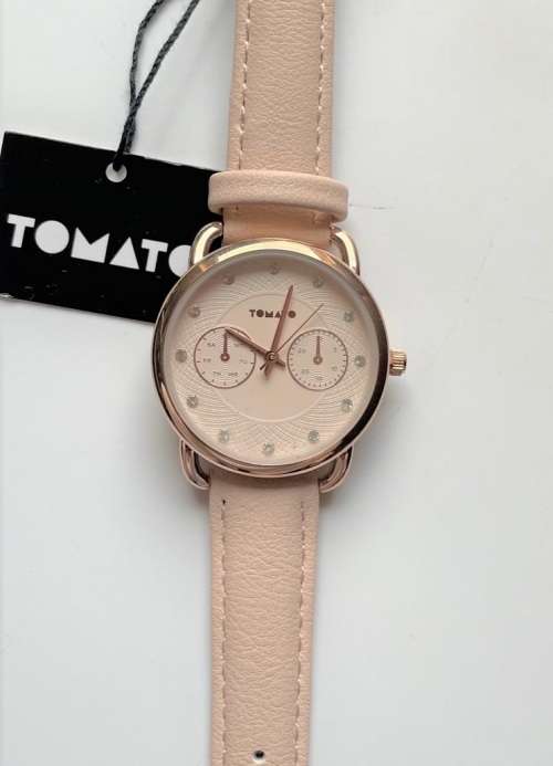 Tomato T763171 Ladies Lena Rose Gold Case And Dial  With A Nude Vegan leather Strap  (NEW)