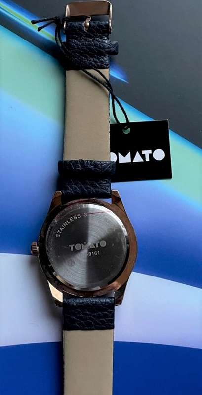 Tomato T769174 Ladies Rose Gold Case And Blue Vegan leather Strap  (NEW)
