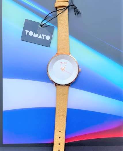 Tomato T73-3169 Vegan Leather Ladies Timepiece With White Dial, Rose Gold Case (NEW)