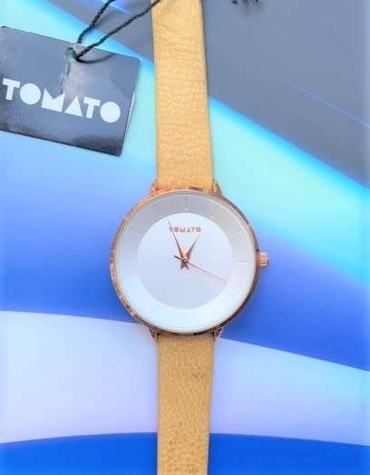 Tomato T73-3169 Vegan Leather Ladies Timepiece With White Dial, Rose Gold Case (NEW)