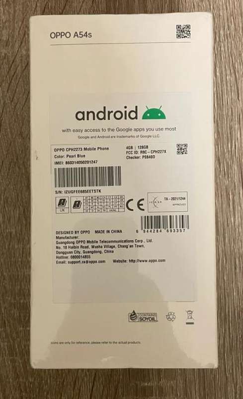 Oppo A54s Single Sim 4GB + 128GB - Pearl Blue - BRAND NEW SEALED