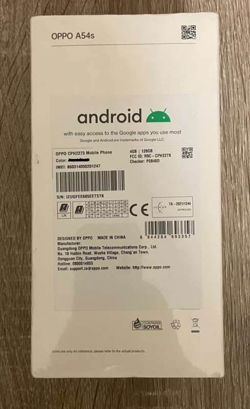 Oppo A54s Single Sim 4GB + 128GB - Crystal Black - BRAND NEW SEALED