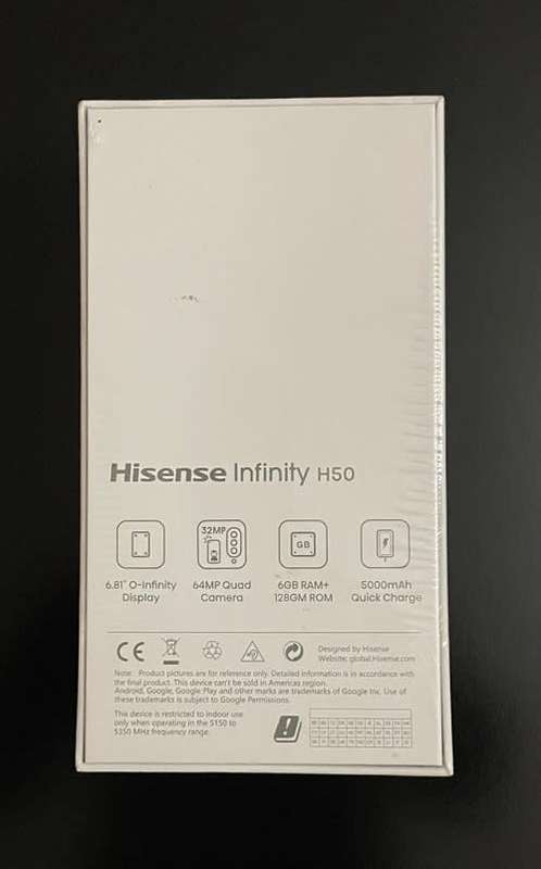 Hisense Infinity H50 6GB + 128GB -  Black Single Sim Brand New Sealed