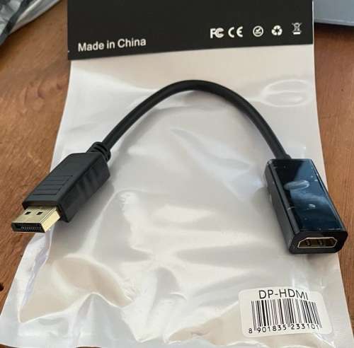 Display Port (DP) to HDMI - Adapter Black