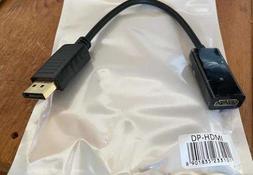Display Port (DP) to HDMI - Adapter Black