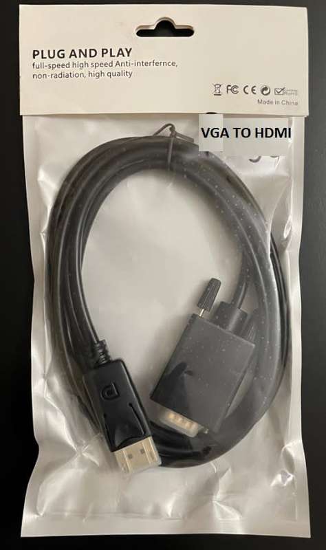 VGA -to- HDMI - 1.8m - Cable Black