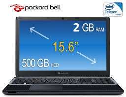 Packard Bell Easynote TE 15.6" Intel Celeron, 2GB Ram, 500GB Hdd, 6cell battery,